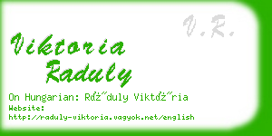 viktoria raduly business card